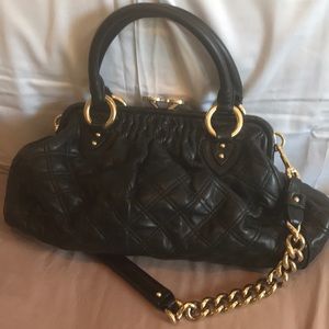 Marc Jacobs black quilted leather handbag